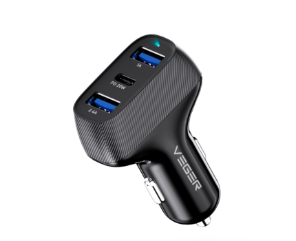 Veger CC271-2A1C - Chargeur Allume-cigare , Charge rapide 20W , Puissance 37W