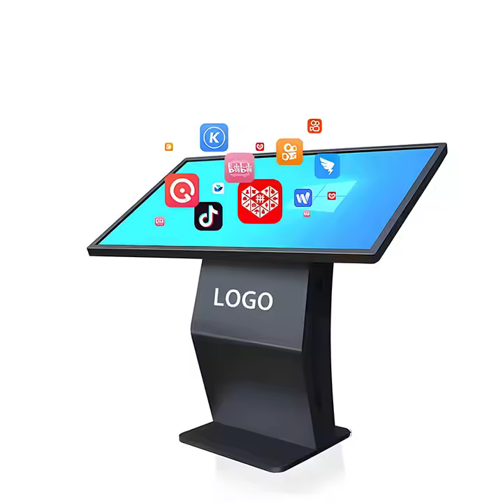 Borne interactive 43 pouces avec écran tactile Android 11 pour salons, événements et points de vente